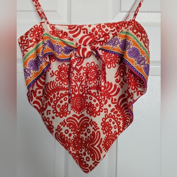 Zara Bandana Spaghetti Strap Or Bandeau Strapless Open Back Top - Picture 3 of 8